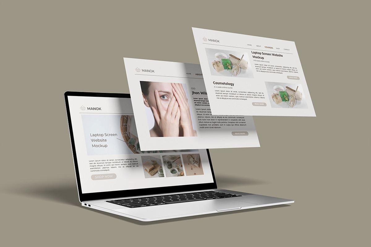 Laptop Screen Website Mockup, a Mockup by DxSLEX (Photo 2 of 5)