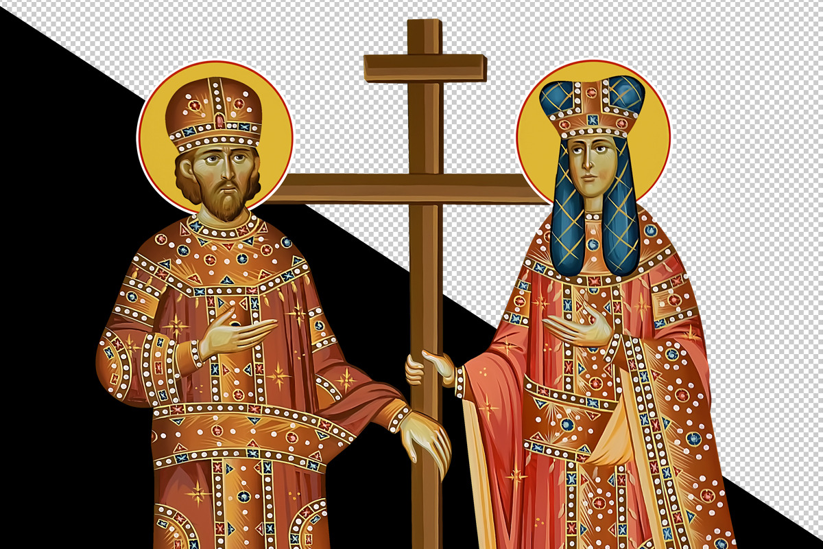 Saint Constantine and Helena, a Decorative Illustration by Julia_Raketic (Photo 2 of 3)