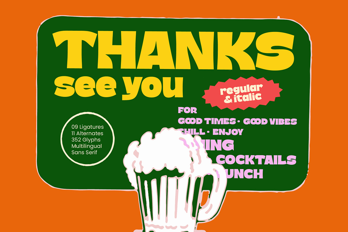 Atomic Beers Bold Sans Display Font, a Sans Serif Font by timelesstype.co (Photo 15 of 15)
