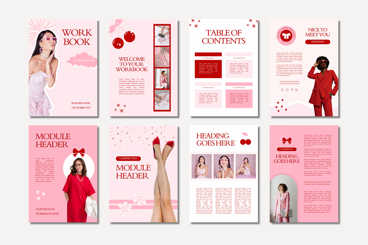 Pink Ebook Template Canva, a Marketing Template by Anna Design Studio (Photo 3 of 11)
