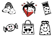hand drawn valentines day doodle cli, an Illustration by CreationArt (Thumbnail 3 of 5)