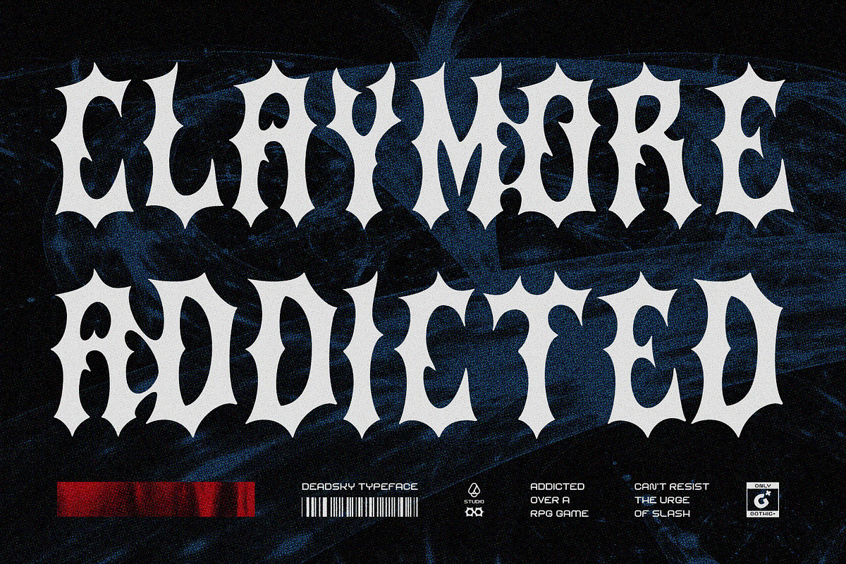 Dead Sky Darkletter Typeface, a Blackletter Font by alit design (Photo 4 of 17)