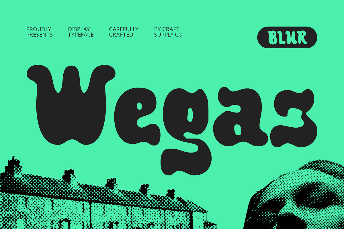 Wegas Blur, a Sans Serif Font by Craft Supply Co. (Photo 1 of 8)