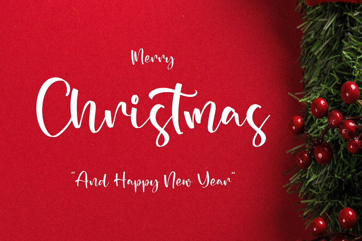 Merry Christmas, a Handwritten Font by Integritype Studio (Photo 6 of 13)