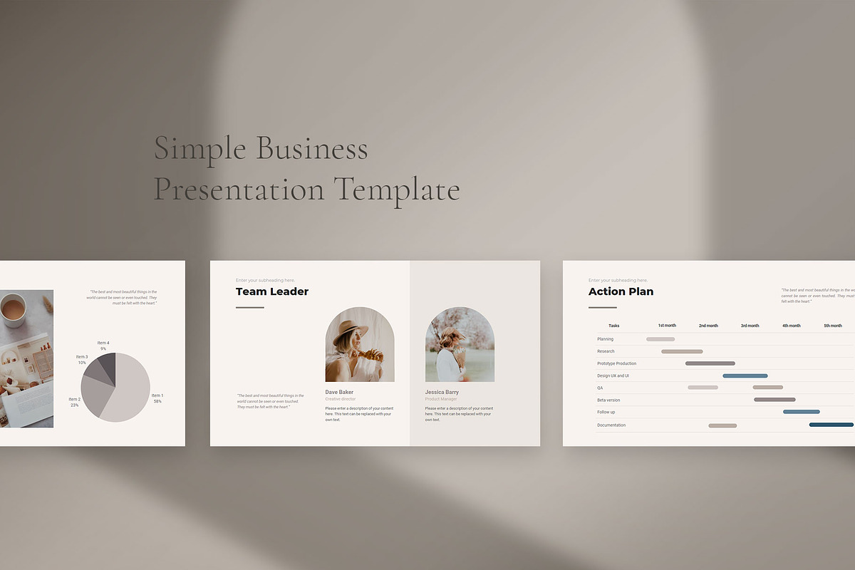Simple Business Presentation CANVA, a Presentation Template by CreativityForest (Photo 3 of 17)