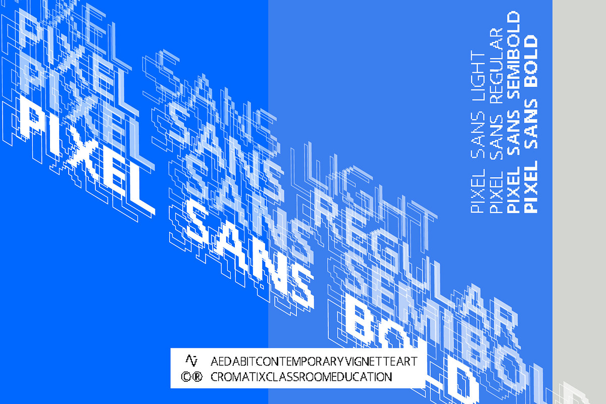 Pixel Sans Bold, a Slab Serif Font by cromatixclassroom (Photo 1 of 4)