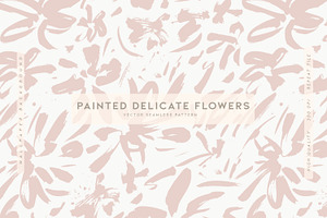 Painted Delicate Flowers
