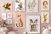 Kids Room Vintage Nursery Prints, a Background Graphic by Kristina&Co (Thumbnail 9 of 10)