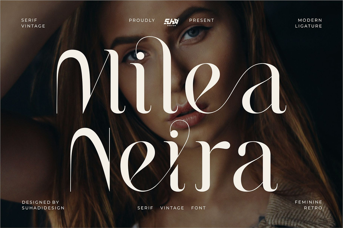 Milea Neira - Serif Vintage Ligature, a Serif Font by suhadidesign (Photo 1 of 11)