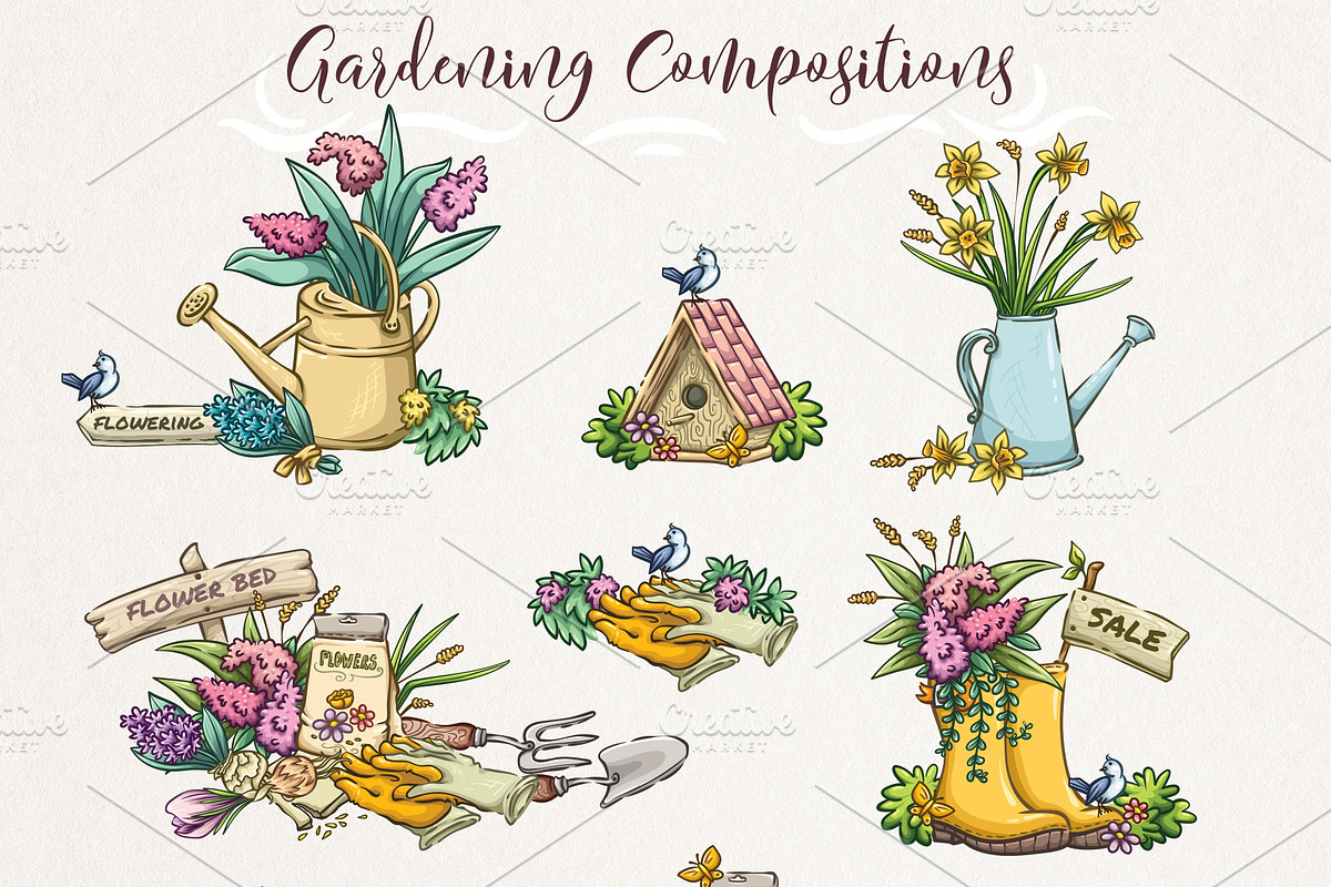 Gardening Stuff Illustrations Set, a Healthcare Illustration by Dreaming_Lucy (Photo 4 of 8)
