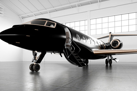Business jet 034 containing 3d rendering, air, and aircraft