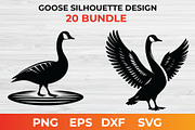 Goose Silhouette Design bundle, an Animal Illustration by bossdesigner (Thumbnail 3 of 3)