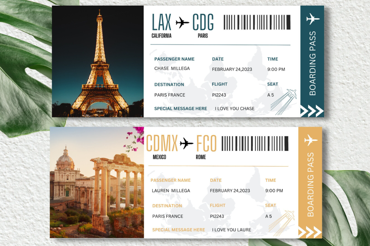 Editable Boarding Pass Template, a Card Template by YasdeyDesigns (Photo 1 of 8)