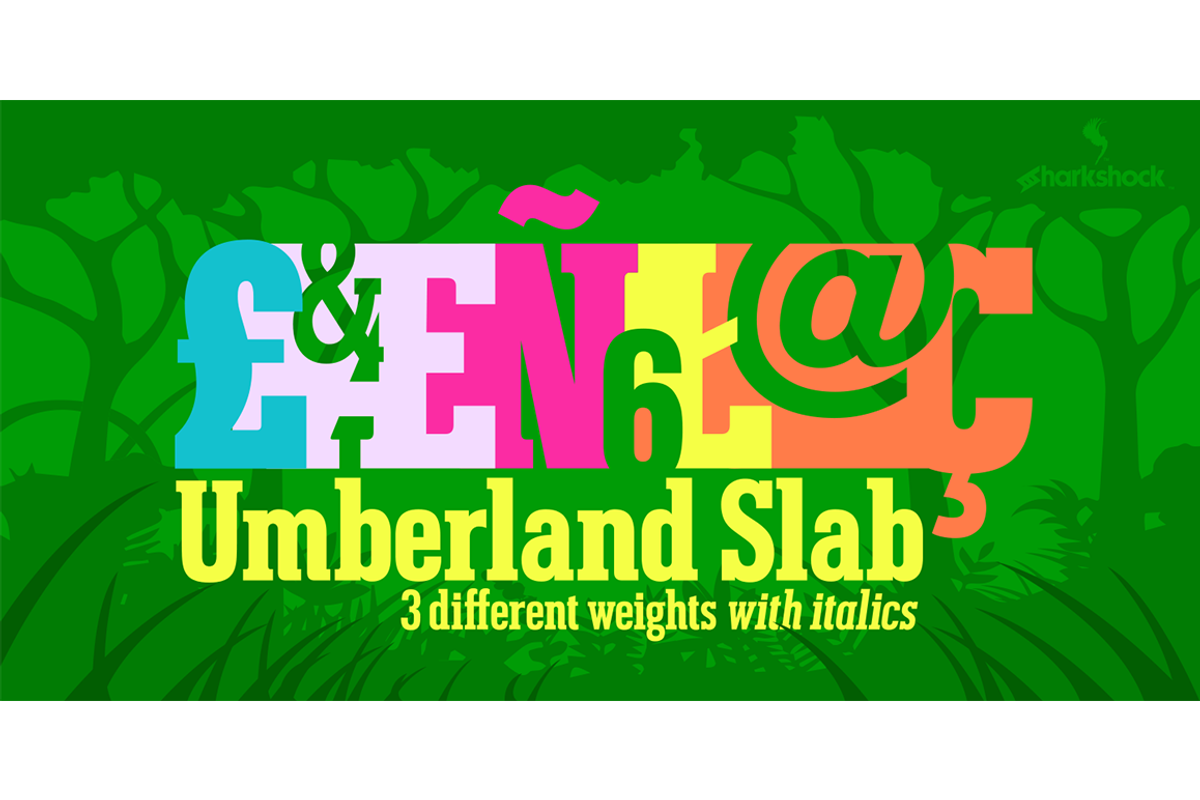Umberland Slab, a Slab Serif Font by Sharkshock (Photo 1 of 7)