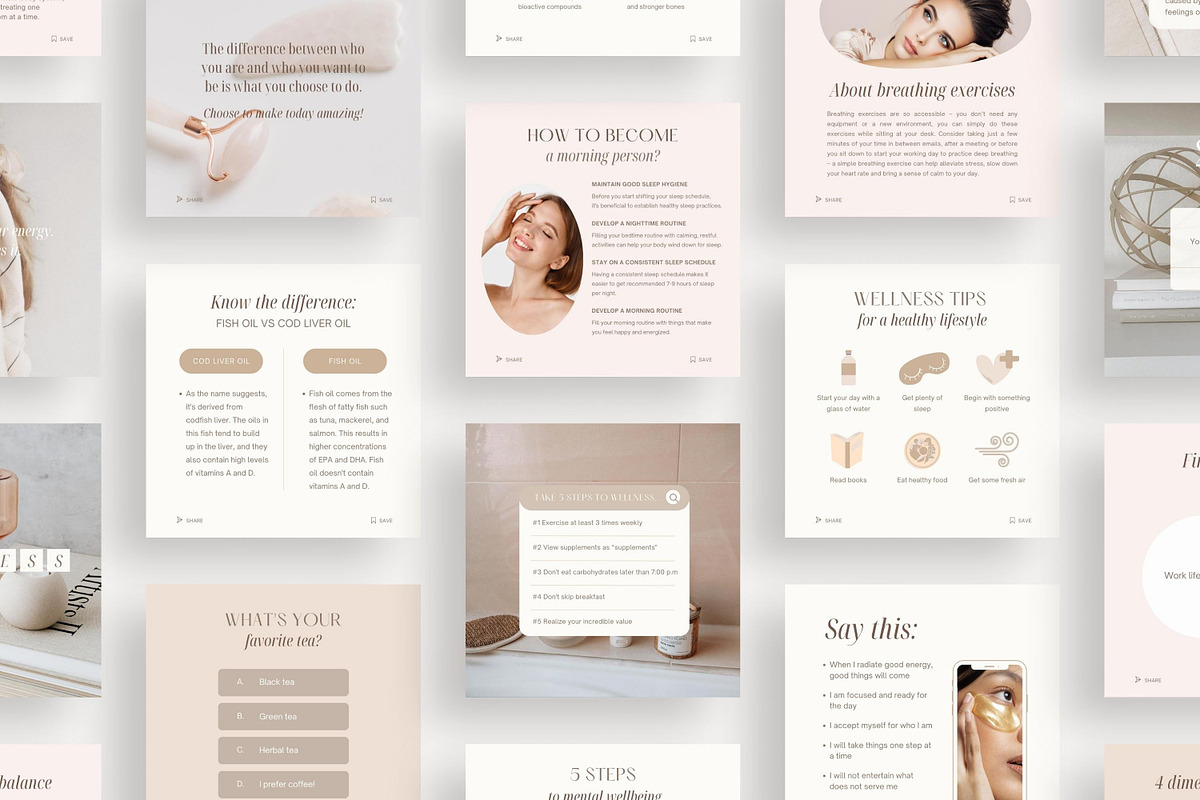 Health & Wellness templates, a Social Media Template by LiliesandBerries (Photo 9 of 21)