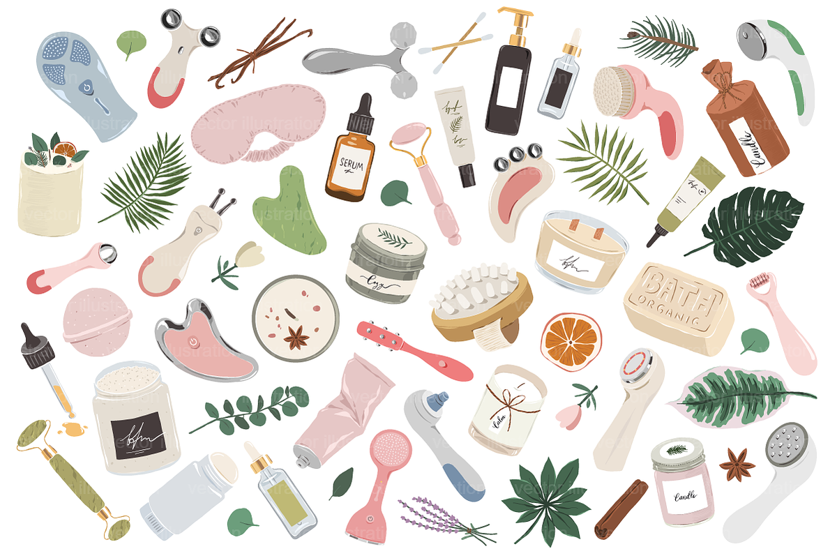 Skincare, gadgets, wellness art, an Illustration by Fave Brush (Photo 3 of 5)
