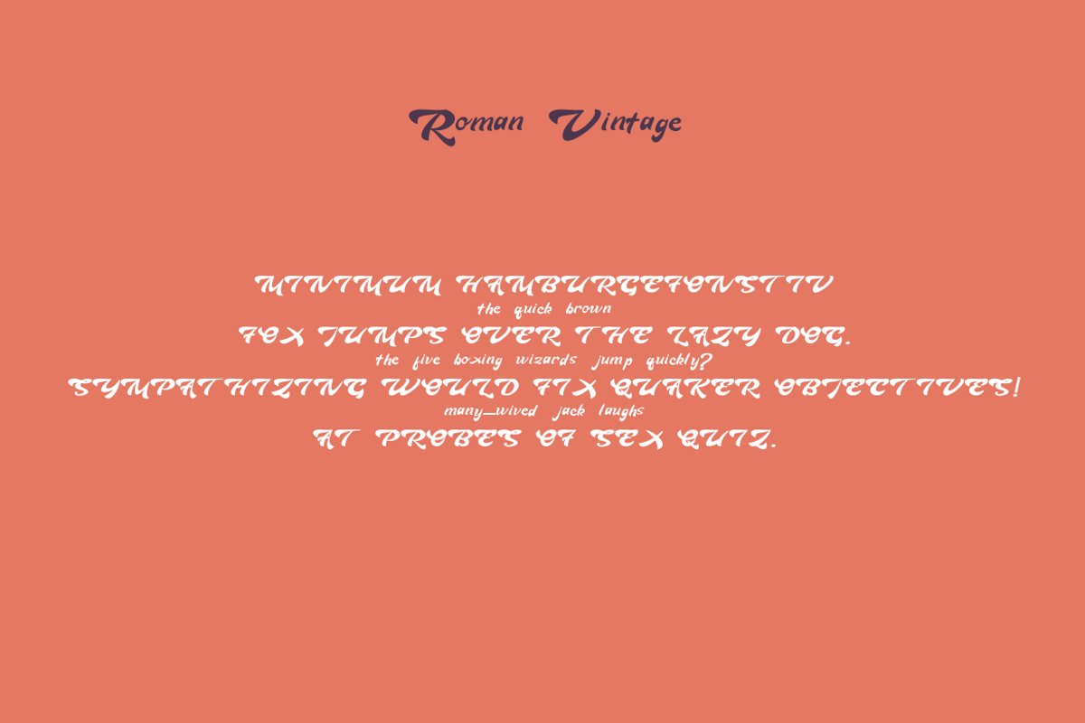 Roman Vintage, a Handwritten Font by albert_kalingga (Photo 4 of 5)