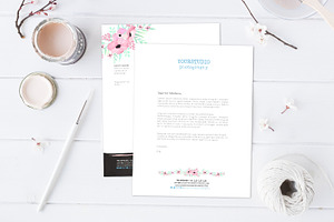 Letterhead Template Petite Flowers