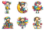 Whimsical Storybook Children Clipart, an Illustration by designcity5 (Thumbnail 2 of 5)