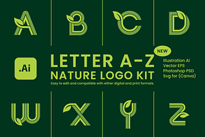 Letter A-Z Nature Logo Kit, a Branding & Logo Template by Luxury Logos
