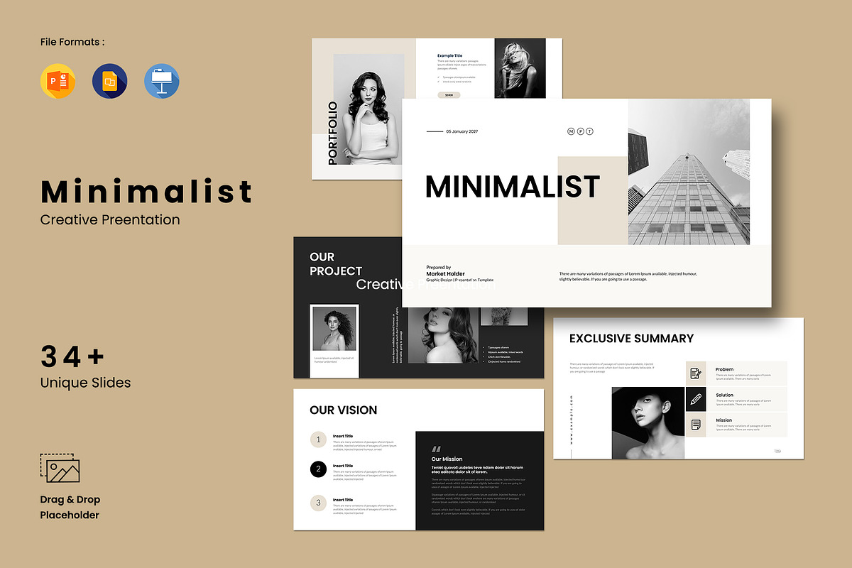 Minimal Presentation Template, a Presentation Template by Cleffon_Graphic_Studio (Photo 1 of 5)