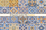 Spanish Azulejo Pattern Tile V2, a Pattern Graphic by Negarin Digital Art (Thumbnail 4 of 8)