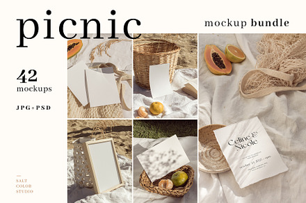 Picnic Photo Mockup Bundle, a Household Mockup by Salt Color Studio