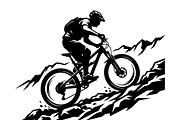 Mountain Biker Silhouette, a Person Illustration by Amazin_art (Thumbnail 10 of 27)