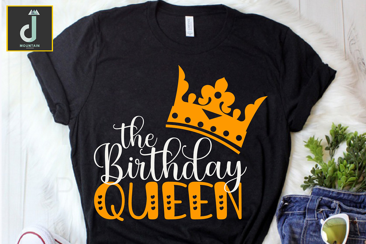 The birthday queen svg, birthday svg, a Graphic by Designmountain (Photo 3 of 6)