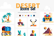 Flat Desert Icons, a Duotone Icon by Prosymbols (Thumbnail 1 of 17)