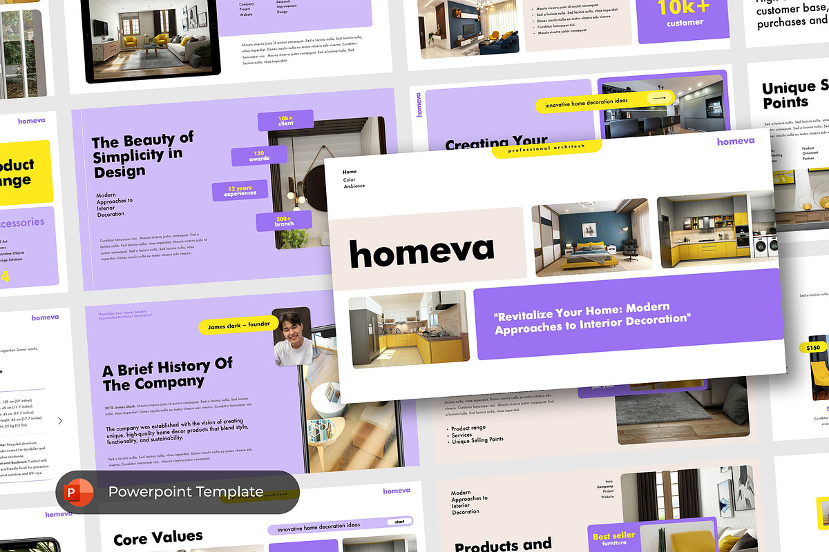 Homeva Product Catalog Powerpoint, a Presentation Template by TMint Creative (Photo 1 of 5)