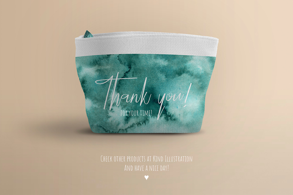 Cosmetic bag mockup, a Product Mockup by ⚞ Kind Illustration ⚟ (Photo 6 of 6)