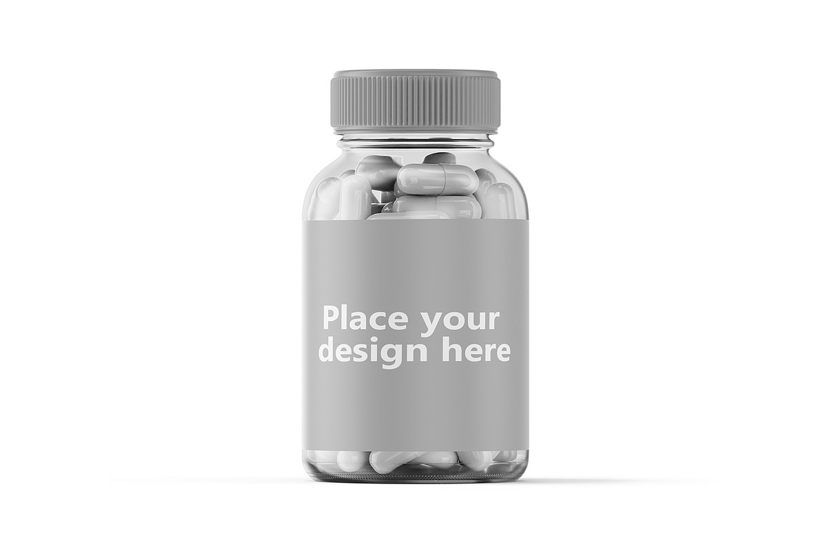 Pills Jar Mockup, a Cups & Container Mockup by GraphicsPixel (Photo 2 of 5)