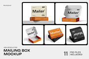 Cardboard Shipping Mailer Box Mockup, a Packaging Mockup by Ram Studio LLC (Thumbnail 2 of 14)