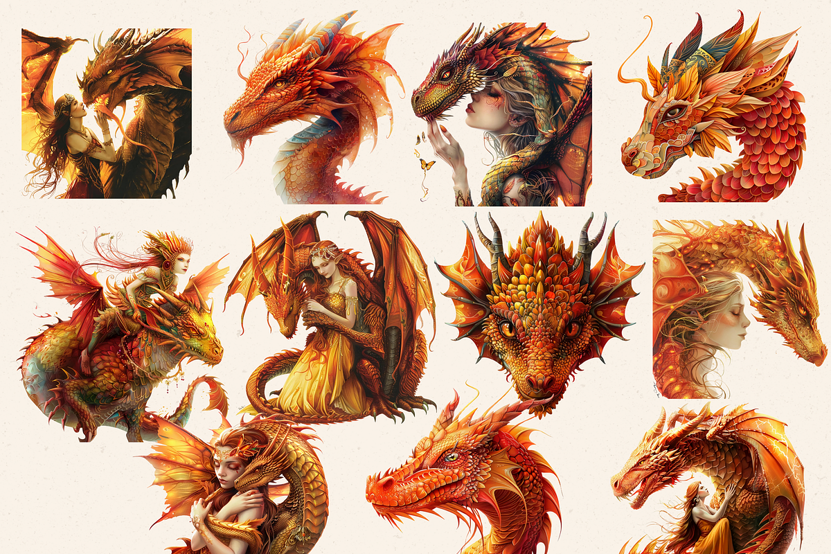 DRAGON FAIRY CLIPART PACK, a Person Illustration by Daring Digies (Photo 6 of 10)