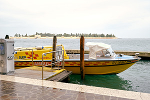 Ambulance boat moored in Venice, a Health & Medical Photo by BOOCYS