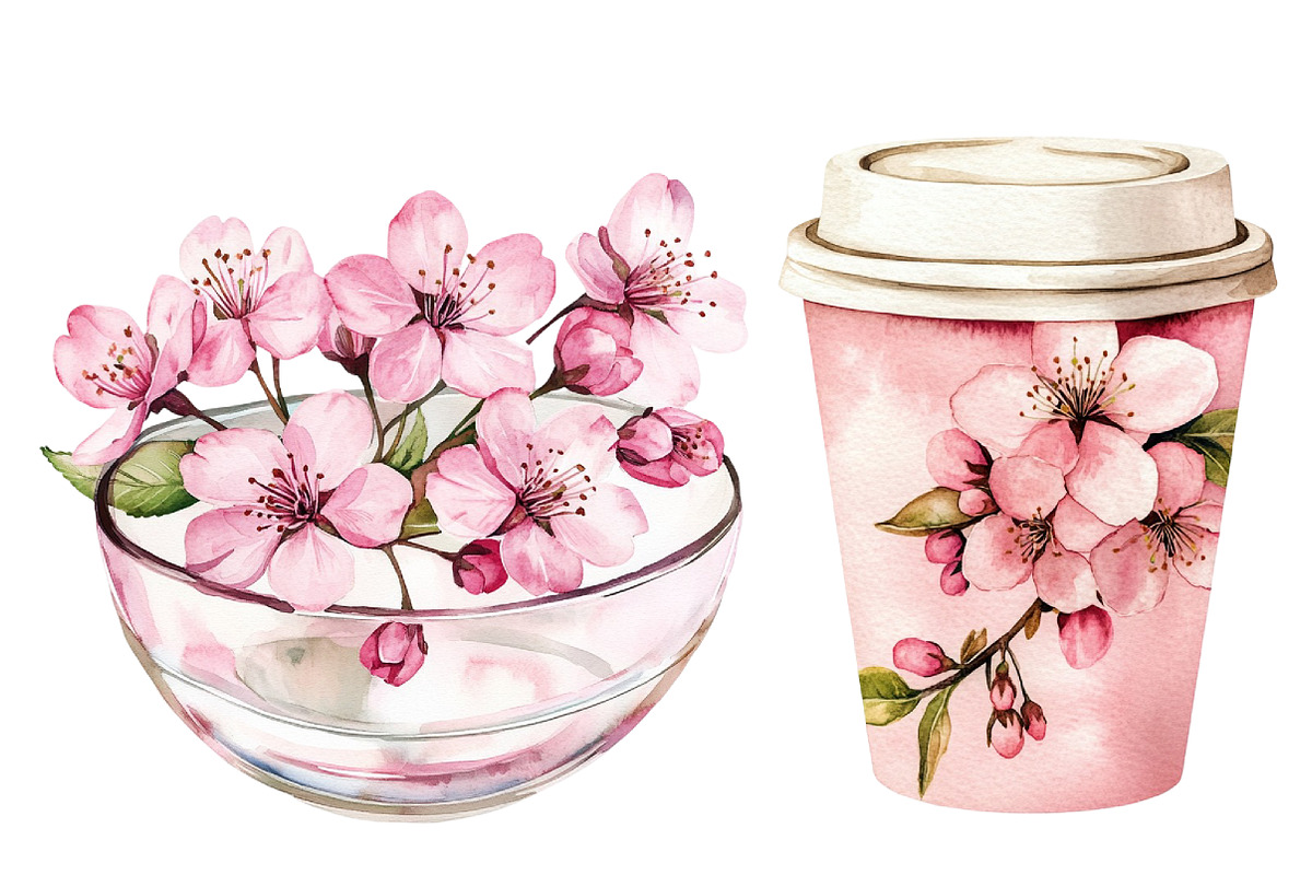Spring Cherry Blossom Clipart, an Illustration by CitraGraphics (Photo 5 of 5)