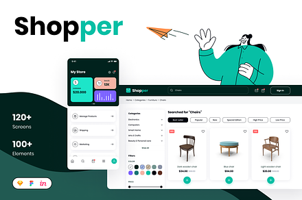 Shopper - Ecommerce Mobile App & Web