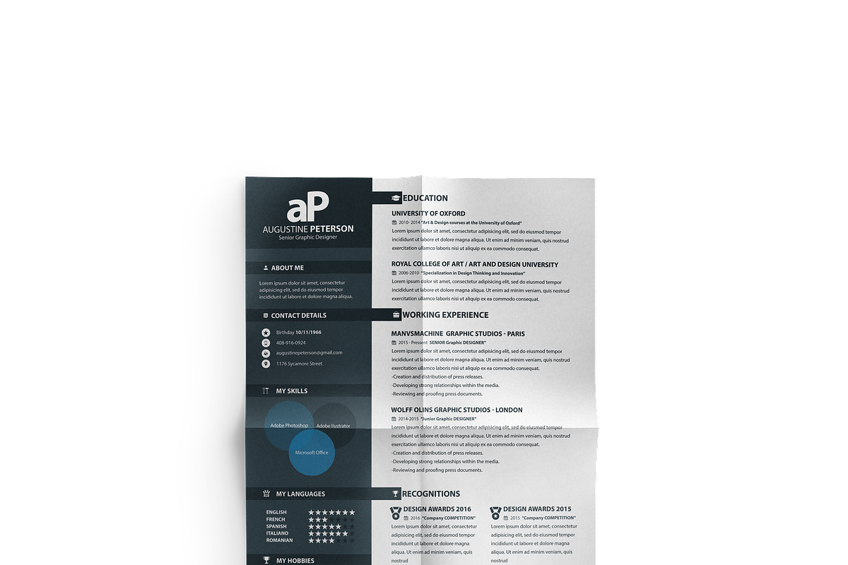 Simple Resume, a Resume Template by VladAlexandru93 (Photo 3 of 5)