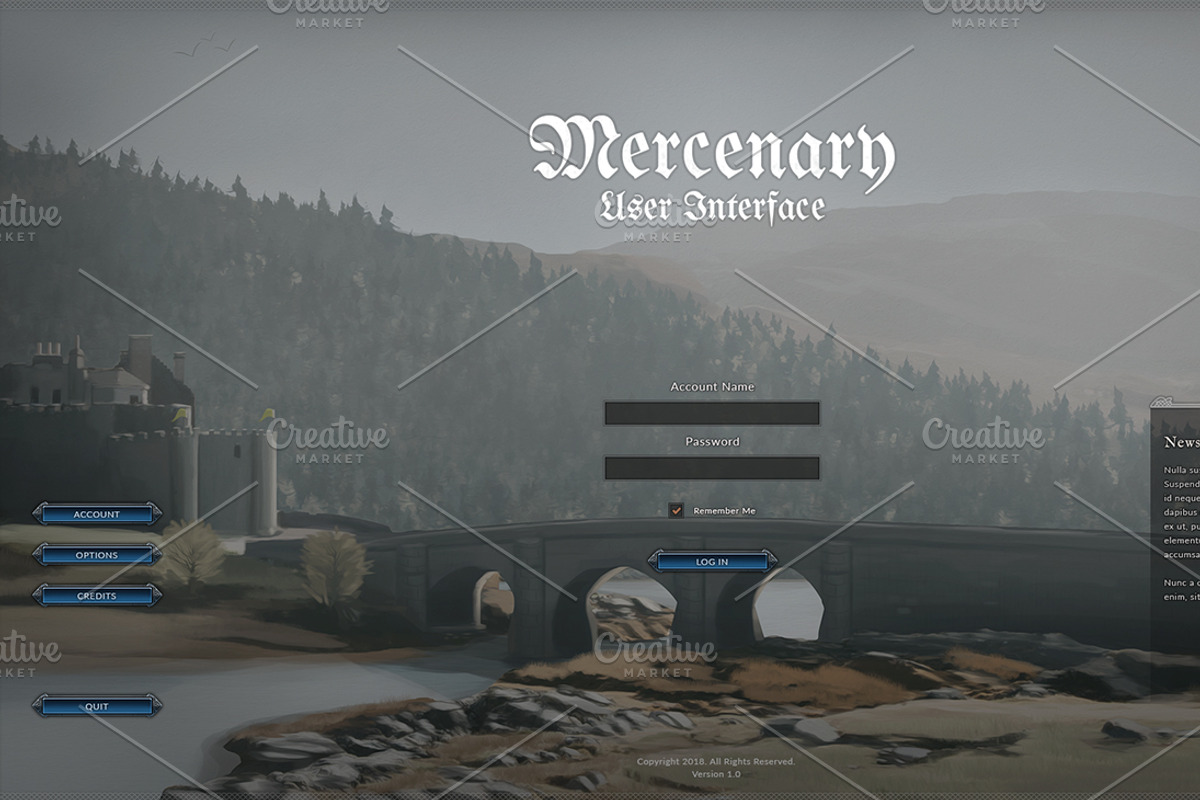 Mercenary - RPG User Interface, a Graphic by Kodiak Graphics (Photo 10 of 14)