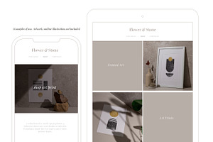 Flower & Stone Video Mock Up