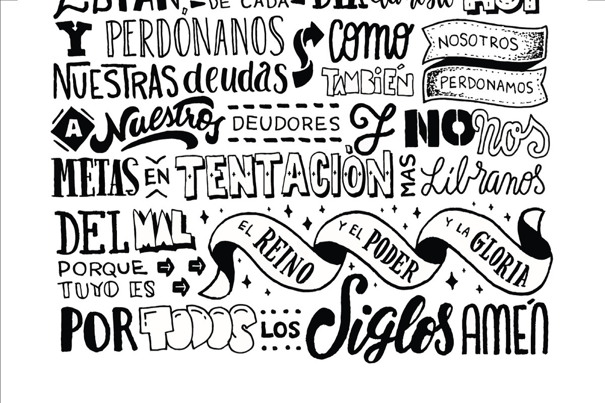 Padre Nuestro - Lettering Poster, an Illustration by Franco Fuentes (Photo 5 of 5)