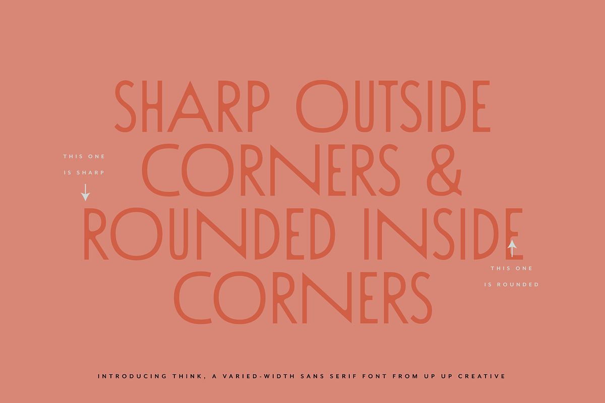 Think Sans - A Varied-Width Font, a Sans Serif Font by Up Up Creative (Photo 9 of 11)
