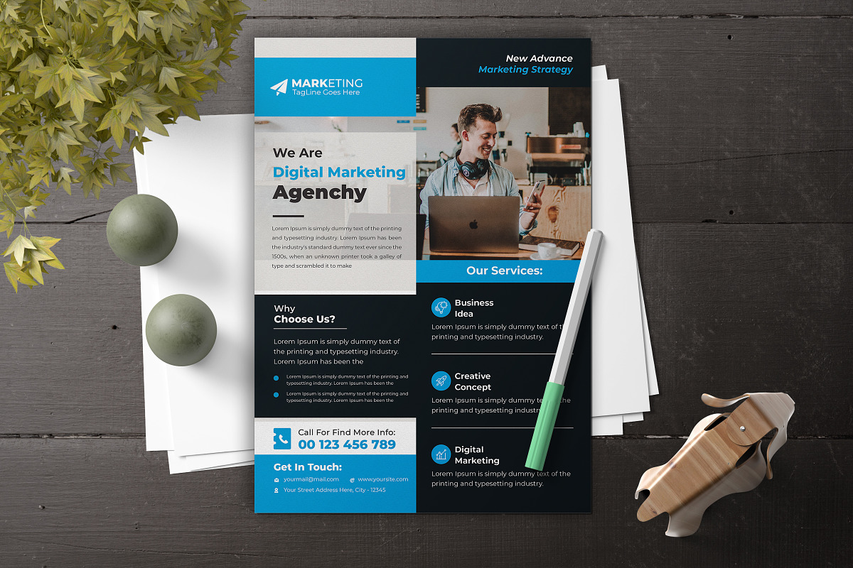 Corporate Theme Business Flyer, a Flyer Template by Graphiexperto (Photo 2 of 6)