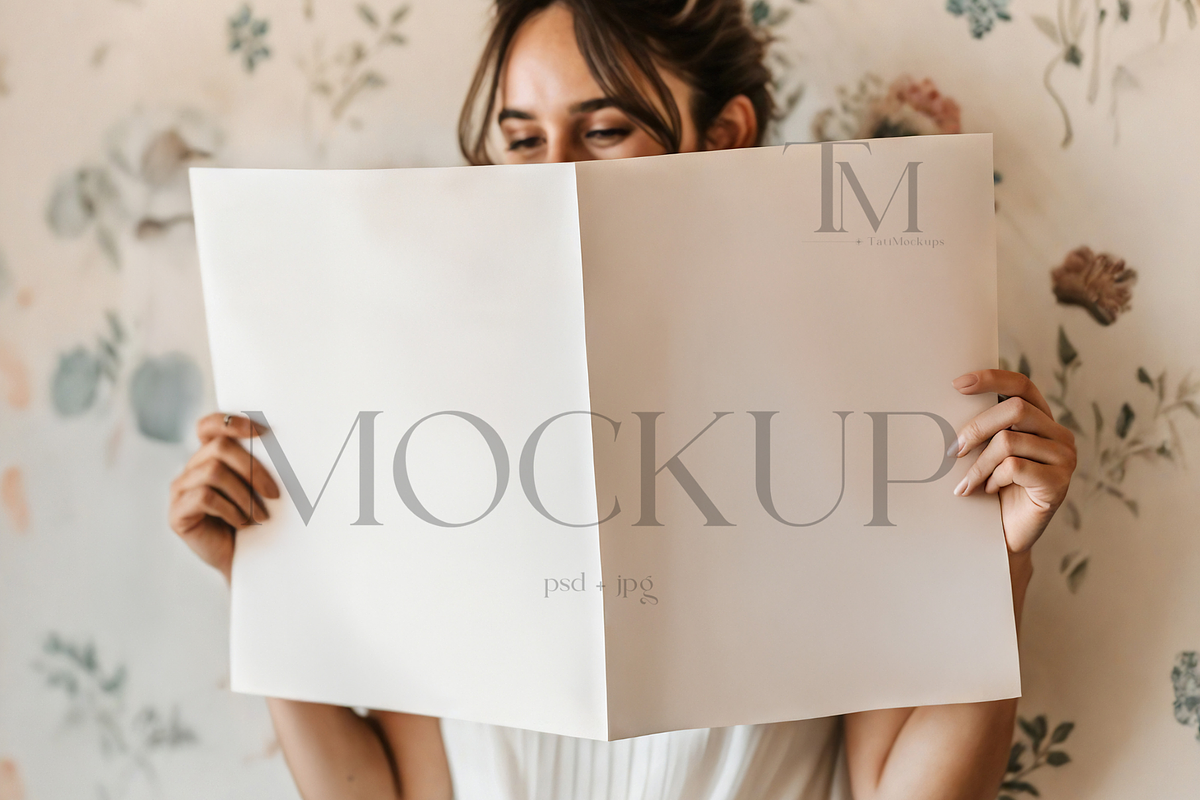 Newspaper Program Mockup, a Product Mockup by TatiMockup (Photo 1 of 4)