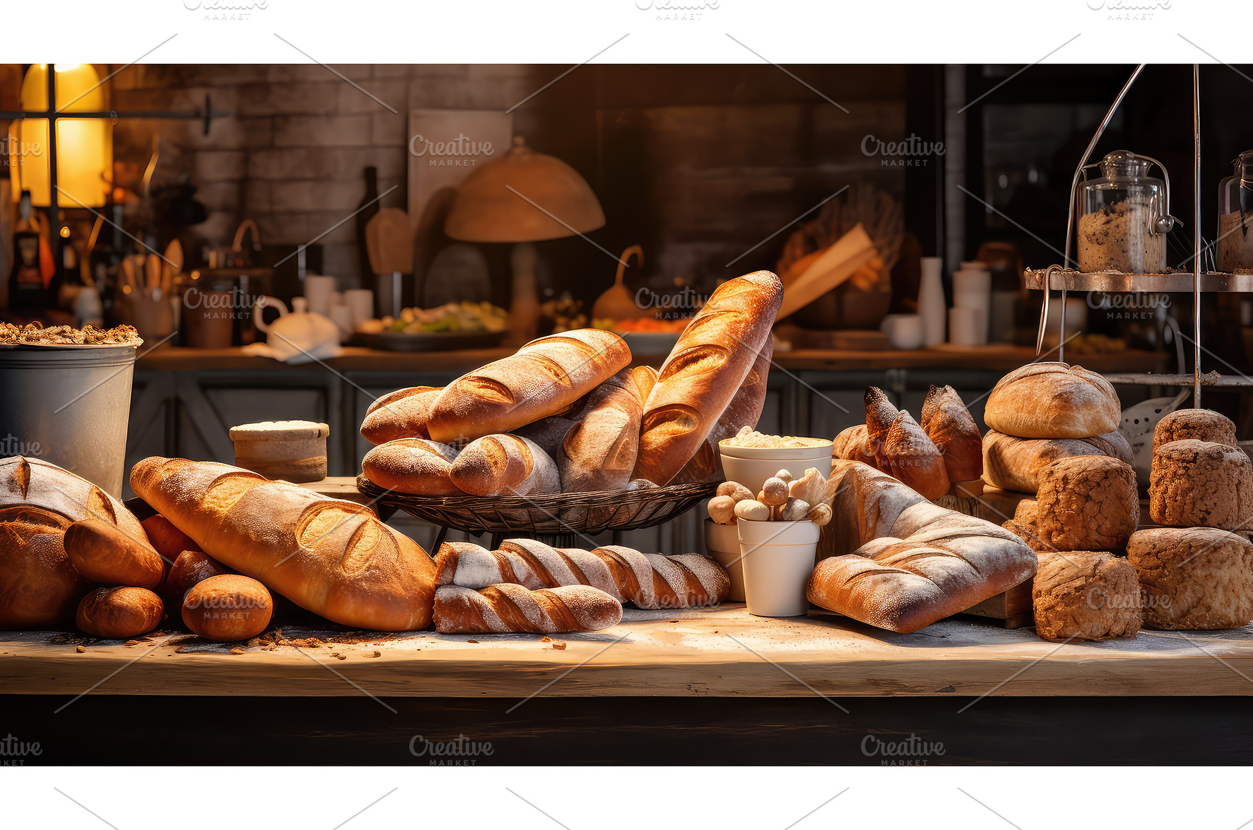 menu counter food background ai, a Food & Drink Photo by pikepicture