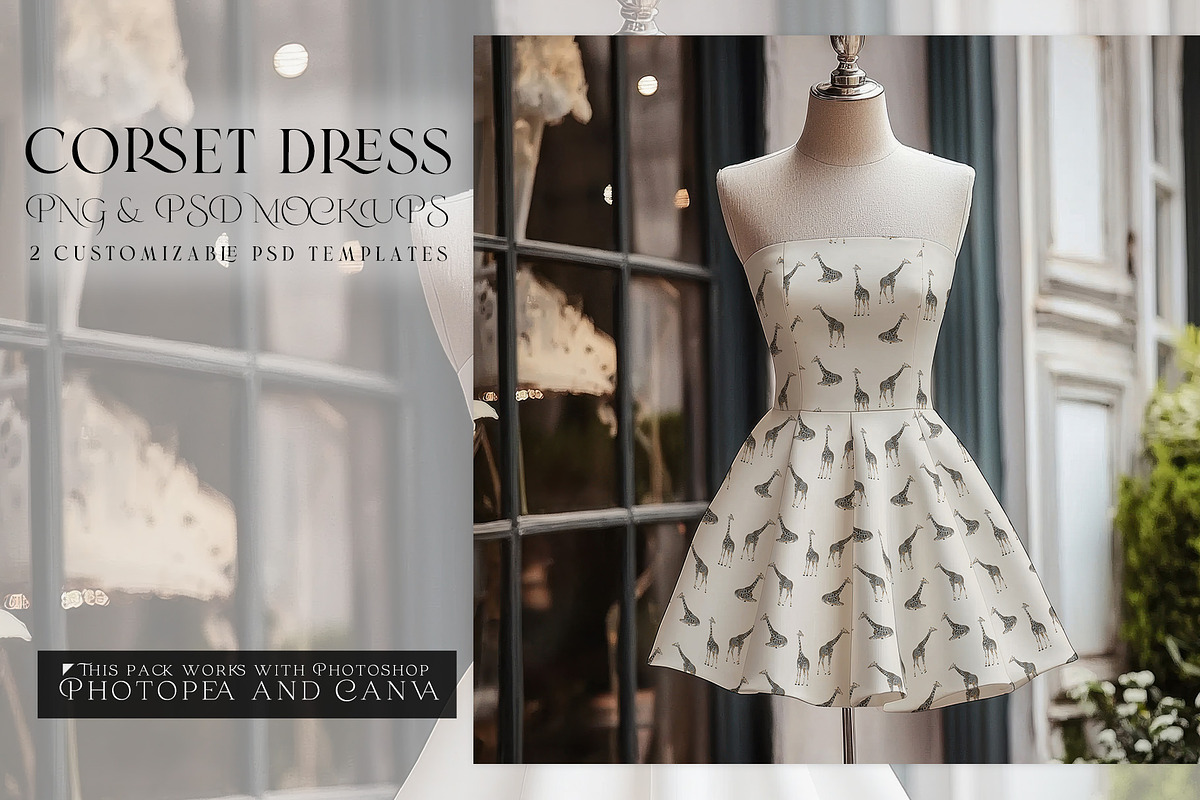 Women's Strapless Mini Dress Mockups, a Product Mockup by mock-ups (Photo 1 of 17)