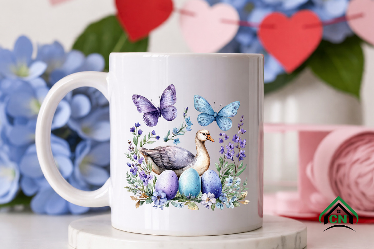 Watercolor Purple Easter Clipart, an Illustration by Craft Nest (Photo 7 of 9)