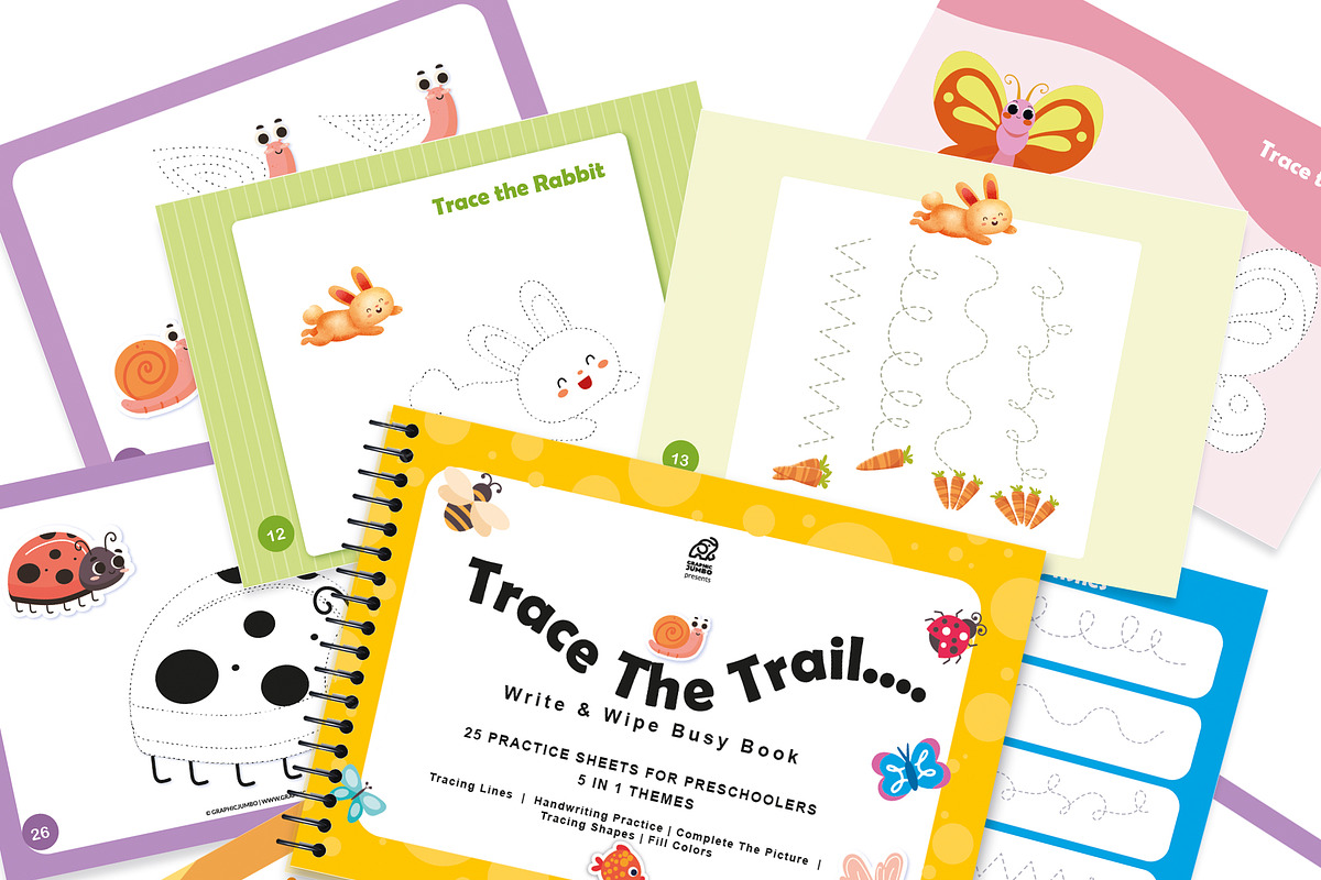 25 Tracing Practice Sheet Activities, an Education Illustration by Design Unique (Photo 6 of 8)