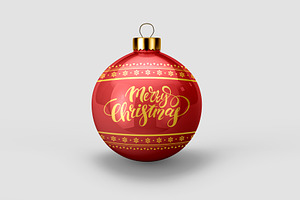 Christmas Ball Gloss Mockup - 8 View